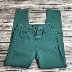 BDG Skinny Leg Jeans 27 4 Faded Green Hi Rise High Waist Pockets Stretch Zip